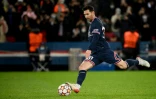 La star du PSG Lionel Messi buteur contre Bruges en Ligue des champions au Parc des Princes, le 7 décembre 2021