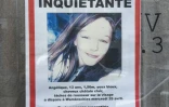 Un avis de recherche pour retrouver Angélique, retrouvée morte dans la nuit de samedi à dimanche, affiché sur un magasin de Wambrechies (Nord) le 29 avril 2018