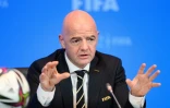 Le président de la FIFA Gianni Infantino, lors d'une réunion du Conseil, le 20 octobre 2021 au siège de l'organisation à Lausanne