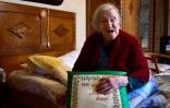 Emma Morano, 116 ans, dernière survivante connue du XIXe siècle et doyenne de l'humanité, le 14 mai 2016 à Verbania, dans le nord de l'Italie