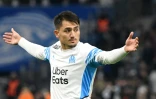 Cengiz Ünder auteur su 5e but de Marseille face à Angers au stade Vélodrome, le 4 février 2022 