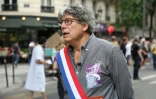 Eric Coquerel (LFI)  lors d'une manifestation le 26 mai 2018 à Paris