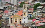 L'église de La Guaira, endommagée par le double séisme au Venezuela, le 5 juillet 2026 à La Guaira