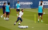 Neymat à l'entraînement avec le PSG au Camp des Loges le 4 août 2022 à Saint-Germain-en-Laye