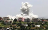 Une frappe aérienne israélienne sur le village d'Al-Halloussiyah, dans le sud du Liban, le 13 mai 2026