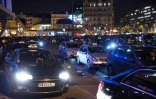 Rassemblement de taxis le 28 janvier 2016 Porte Maillot Ă Paris