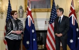 La cheffe de la diplomate australienne Marise Payne et son homologue américain Antony Blinken, le 15 septembre 2021 à Washington
