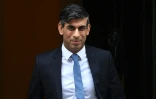 Le Premier ministre britannique Rishi Sunak à la sortie du 10 Downing Street, le 31 janvier 2024 à Londres