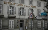 La façade de l'hôtel Saint-Louis à Autun, où se trouve la "chambre Napoléon", le 15 février 2021