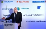 Stéphane Boujnah, président d'Euronext, lors d'une intervention au forum "Place financière de Paris: Welcome to Europe", à la Défense à Paris, le 8 juin 2016