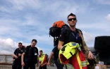 Une équipe de sauveteurs allemands est arrivée le 7 octobre 2018 sur l'aéroport de Palu.
