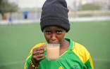 Muna Abdule, lors d'un entraînement de foot, le 5 mars 2018 à Mogadiscio, en Somalie