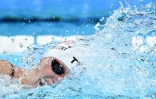La nageuse américaine Katie Ledecky le 27 juillet 2024 aux JO de Paris, à la Défense Arena de Nanterre