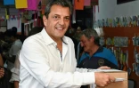Le ministre de l'Economie Sergio Massa au moment de voter à la présidentielle argentine, le 22 octobre 2022