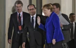 Le président François Hollande et la Chancelière allemande Angela Merkel, le 2 octobre 2015 à Paris
