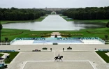 La Française Chiara Zenati lors de la compétition de para-dressage dans les jardins du château de Versailles, lors des Jeux paralympiques le 3 septembre 2024.