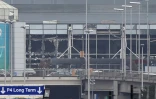 L'aéroport de Bruxelles Zaventem après le double attentat à la bombe du 22 mars 2016
