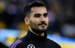 Le milieu de terrain et capitaine de l'Allemagne, Ilkay GĂĽndogan, avant le match amical Allemagne-Ukraine, Ă Nuremberg, dans l'est de l'Allemagne, le 3 juin 2024