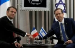 Emmanuel Macron rencontre le président israélien Isaac Herzog à Jérusalem, le 24 octobre 2023
