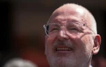 Frans Timmermans donne un discours le 25 mai 2019 Ă Vienne, en Autriche.