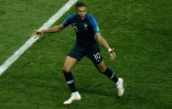 Kylian Mbappé auteur du 4e but de l'équipe de France contre la Croatie à Moscou, le 15 juillet 2018