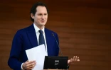 John Elkann, le patron du groupe Fiat Chrysler Automobiles (FCA), lors d'une conférence à l'Université Bocconi à Milan, le 27 mai 2019