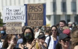 Manifestation contre l'extension du pass sanitaire, le 17 juillet 2021 Ă Nantes