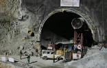 Le chantier du tunnel de Silkyara, dans le district d'Uttarkashi, dans l'État indien d'Uttarakhand, le 22 novembre 2023