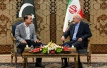 Photo fournie par l’Agence de presse de l’Assemblée consultative islamique (ICANA) montrant le président du Parlement iranien Mohammad Bagher Ghalibaf (à droite) et le chef de l’armée pakistanaise Asim Munir à Téhéran le 23 mai 2026