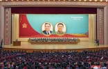 Photo diffusée le 30 janvier par l'agence nord-coréenne Kcna du 9e congrès du Syndicat des travailleurs agricoles de Corée du Nord, le 27 ou 28 janvier 2022 à Pyongyang