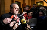 Hervé Temime, avocat de Guy Wildenstein, parle aux journalistes au Palais de Justice de Paris le 12 janvier 2017