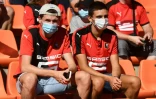 Des supporteurs de Rennes lors d'un match amical contre Lorient, le 4 août 2020 au Moustoir
