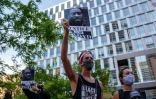Manifestants qui réclament justice pour George Floyd, le 28 mai 2020 à Minneapolis