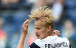 L'attaquant finlandais Joel Pohjanpalo lors du match de l'Euro contre la Russie le 16 juin 2021 à Saint-Pétersbourg