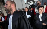 Manifestation des magistrats au  palais de Justice de Champ-Fleuri