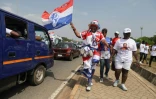Des partisans du vice-président et candidat à la présidentielle Mahamudu Bawumia, du Nouveau parti patriotique, à Accra le 5 décembre 2024