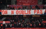 Banderole des supporters du PSG lors du match à domicile face à Marseille le 17 mars 2019