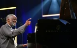 Le pianiste américain Ahmad Jamal lors d'un concert au Festival de Jazz de Marciac, le 4 août 2016 dans le sud-ouest de la France