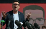 Le maire du Grand Manchester, Andy Burnham, lors du lancement de sa campagne pour l'élection partielle à Ashton-in-Makerfield, à dans le nord-ouest de l'Angleterre, le 22 mai 2026