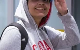 La jeune Saoudienne Rahaf Mohammed al-Qunun à son arrivée à l'aéroport de Toronto, le samedi 12 janvier 2019 