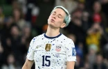 La footballeuse américaine Megan Rapinoe lors du match contre la Suède, le 6 août 2023 à Melbourne, en Australie