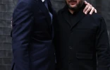 Le Premier ministre britannique Andy Burnham (G) et le président ukrainien Volodymyr Zelensky (D) à Londres le 14 octobre 2026