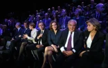 De GàD: Luc Chatel, Nathalie Kosciusko-Morizet, Jean-Pierre Raffarin et Valérie Pécresse lors du débat télévisé de l'entre-deux-tours de la primaire de la droite et du centre le 24 novembre 2016 à Paris