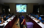Des experts de la police scientifique en formation à la gestion des catastrophes, le 26 février 2019 à Chonburi, en Thaïlande