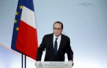 François Hollande présente ses voeux au Conseil économique social et environnemental, le 18 janvier 2016 à Paris