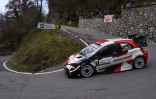 Le pilote français Sébastien Ogier, au volant de sa Toyota Yaris, lors du Rallye de Monza, le 19 novembre 2021