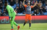 Le buteur de Montpellier Gaëtan Laborde a offert la victoire à son équipe face à Caen à La Mosson, le 27 janvier 2019