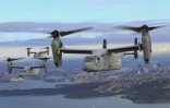 Photo fournie par l'armée américaine montrant trois MV-22B Osprey volant en formation près des côtes de Sydney, le 29 juin 2017 