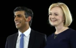 Rishi Sunak (g) et Liz Truss, les deux candidats au poste de Premier ministre du Royaume-Uni, à Londres, le 31 août 2022