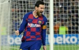 L'Argentin Lionel Messi du Barça après avoir marqué contre la Real Sociedad lors du match au Camp Nou à Barcelone le 7 mars 2020. (ARCHIVES)